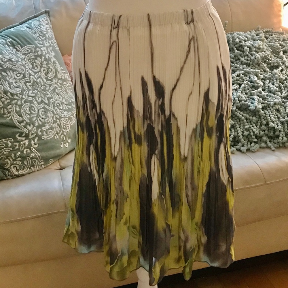 Abstract Pleated Skirt